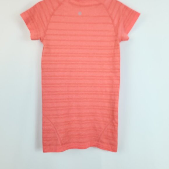 Lululemon Run Swiftly Tech Short Sleeve Shirt  Heathered Coral Size 4 - Picture 5 of 5
